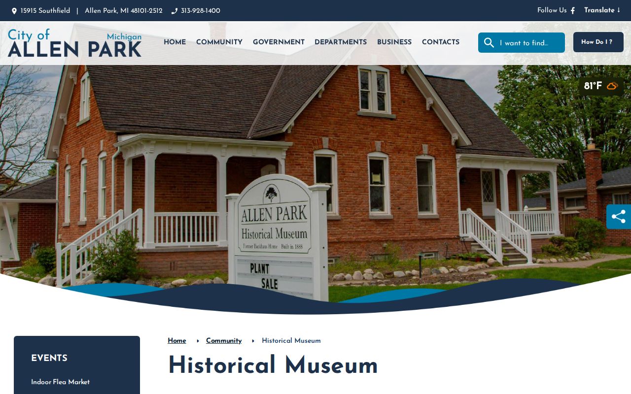 Allen Park city directory local history at the Historical Commission and Museum
