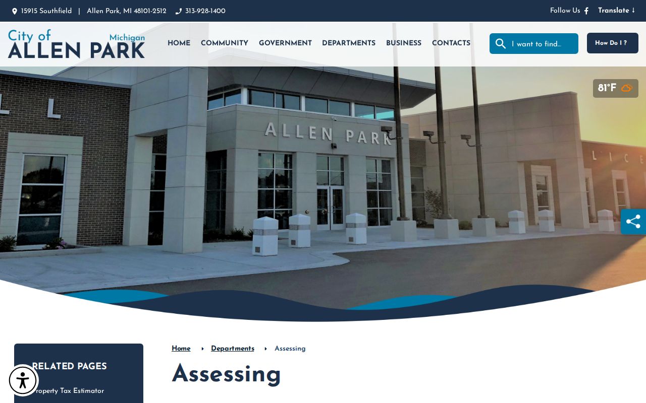 Allen Park residents directory assessing office source