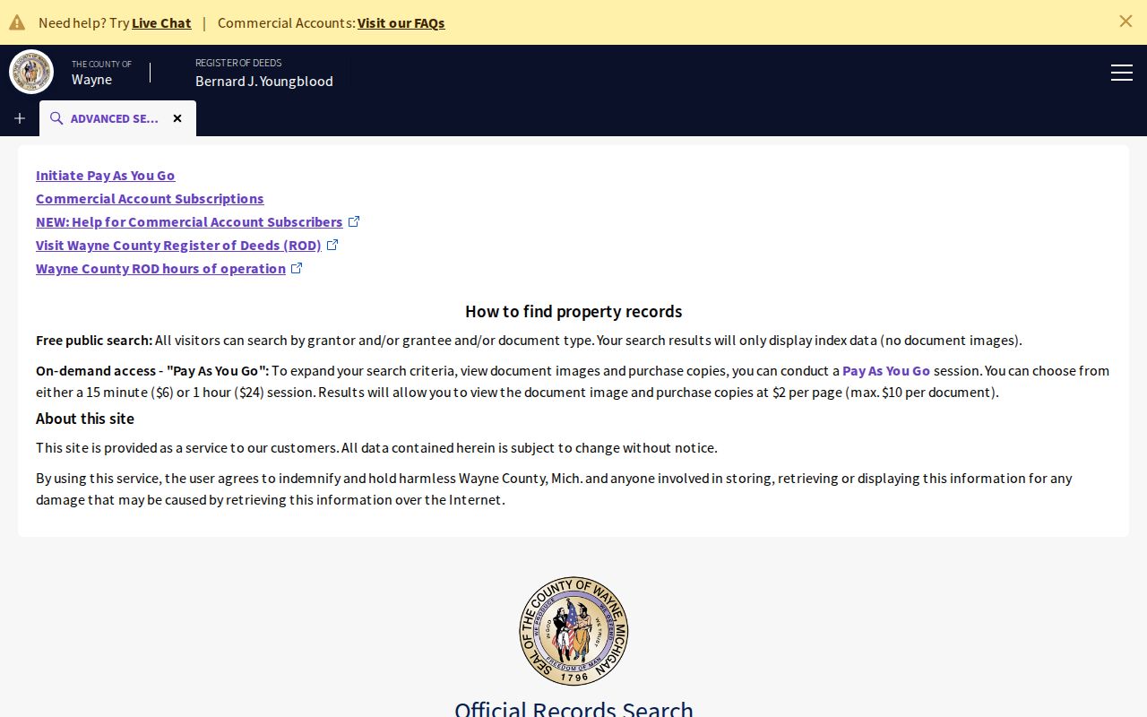 Allen Park residents directory Wayne County deed index