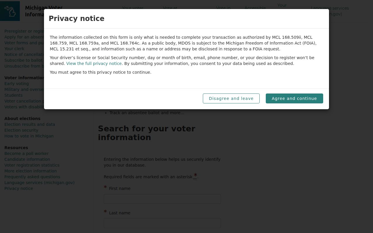 Allen Park residents directory Michigan voter lookup source