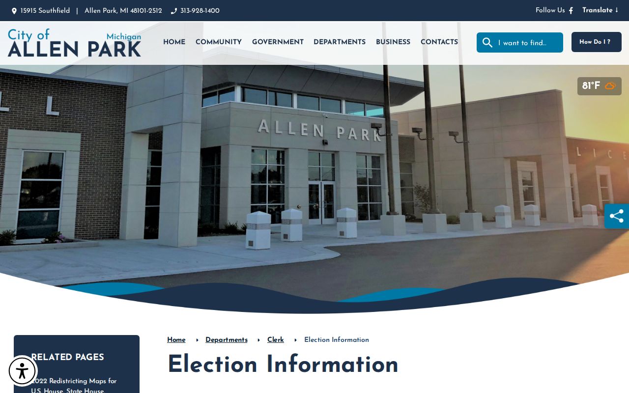 Allen Park residents directory election information