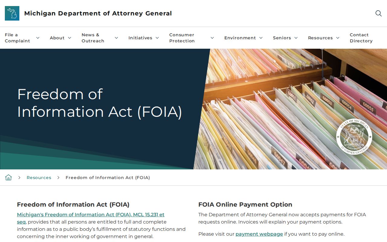 Allen Park residents directory Michigan FOIA resources